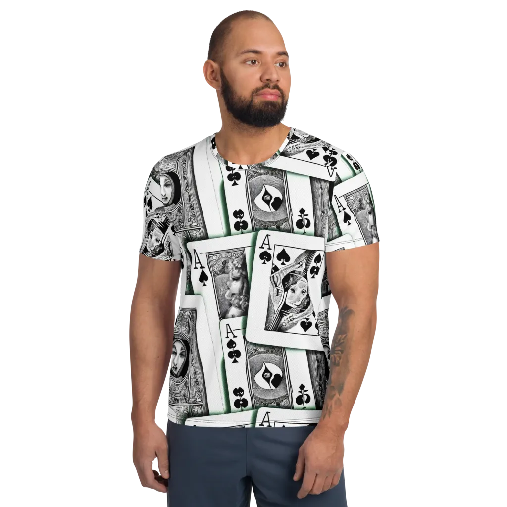 Intense, By Bunny Yeager on Men's Athletic T-Shirt — Front