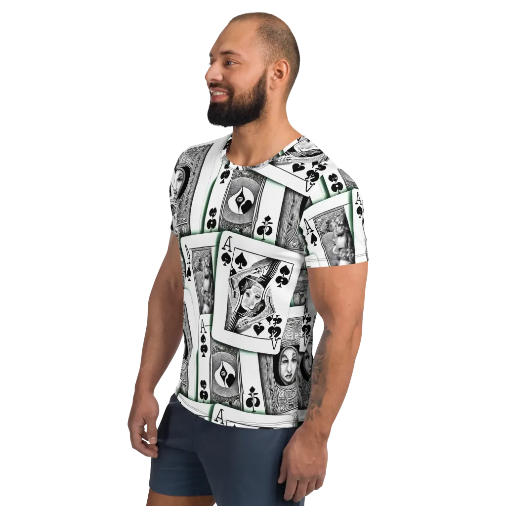 Intense, By Bunny Yeager on Men's Athletic T-Shirt — Left
