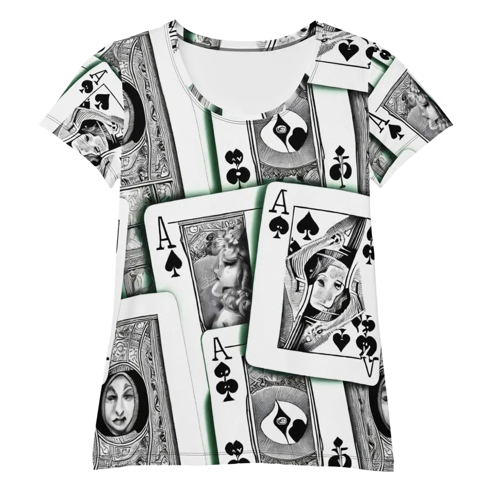 Intense, By Bunny Yeager on Women's Athletic T-Shirt — Front