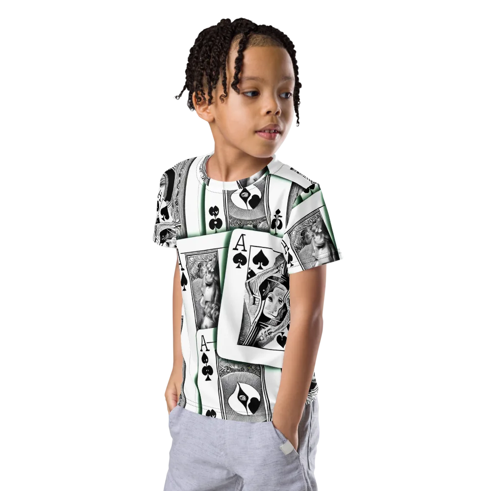 Intense, By Bunny Yeager on Kids Crew Neck T-Shirt — Left Front