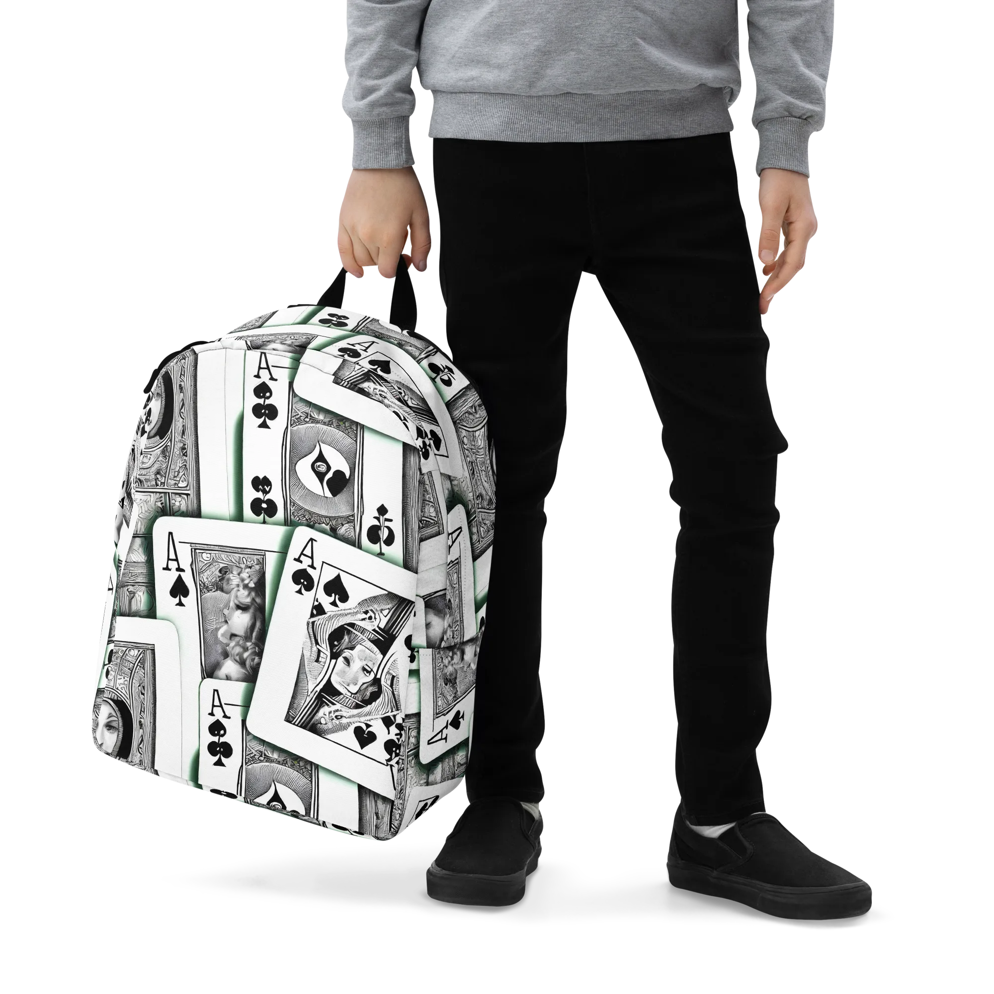 Intense, By Bunny Yeager on Minimalist Backpack — Zoomed-in