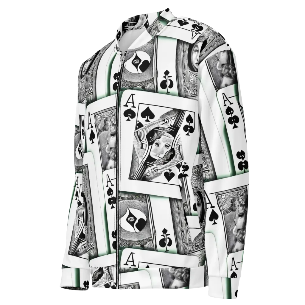 Intense, By Bunny Yeager on Bomber Jacket — Left Front