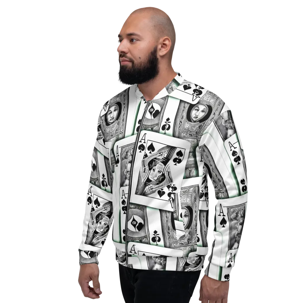 Intense, By Bunny Yeager on Bomber Jacket — Left