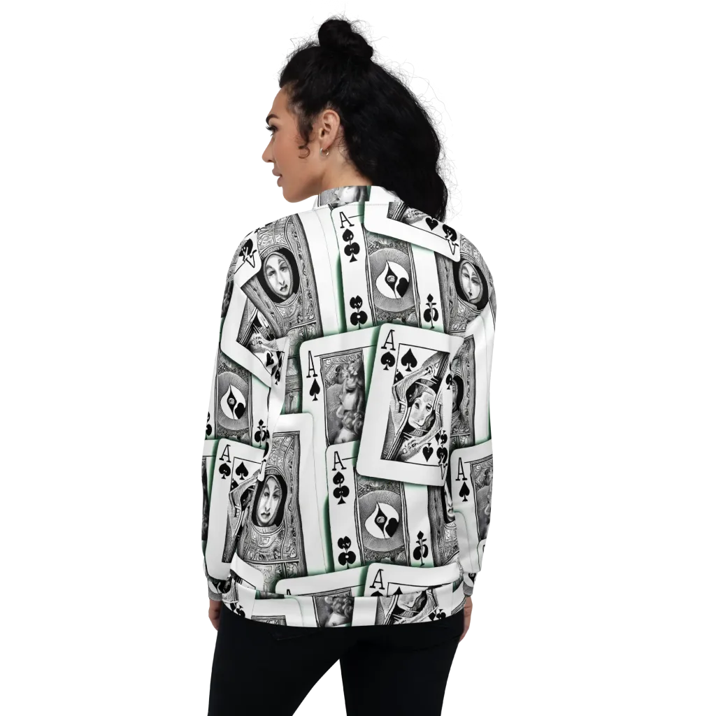 Intense, By Bunny Yeager on Bomber Jacket — Back