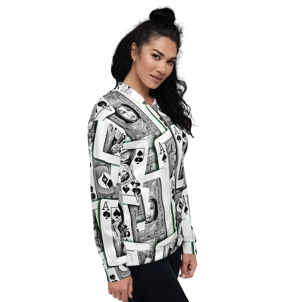Intense, By Bunny Yeager on Bomber Jacket — Right