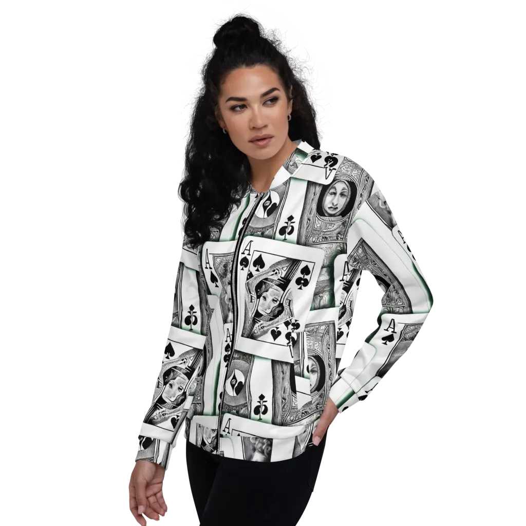 Intense, By Bunny Yeager on Bomber Jacket — Left