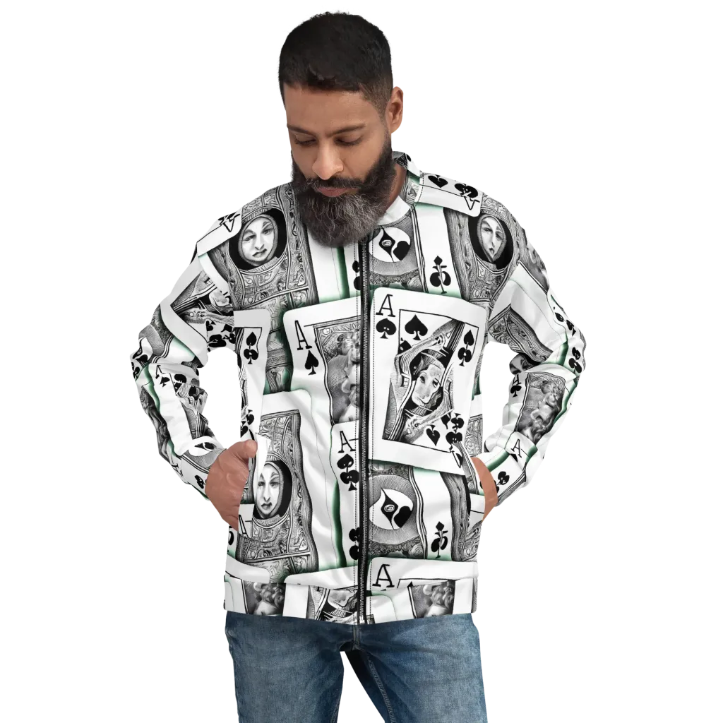 Intense, By Bunny Yeager on Bomber Jacket — Front