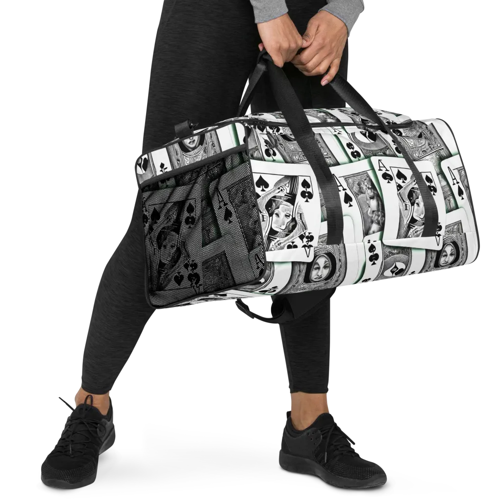 Intense, By Bunny Yeager on Duffle Bag — Right Front