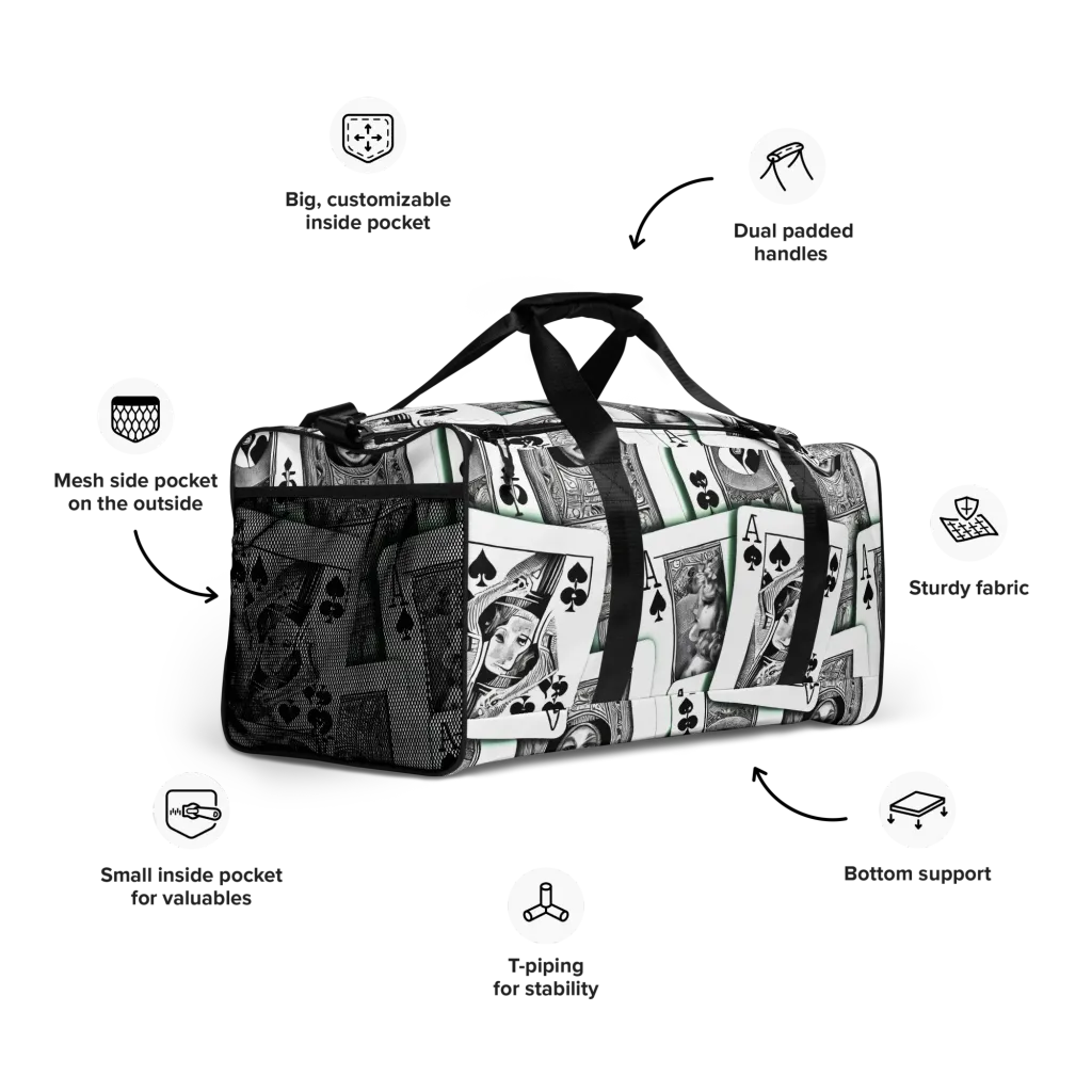 Intense, By Bunny Yeager on Duffle Bag — Right Front