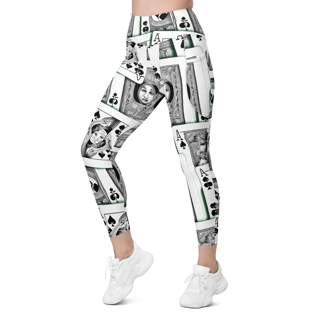 Intense, By Bunny Yeager on Leggings with Pockets — Left Front