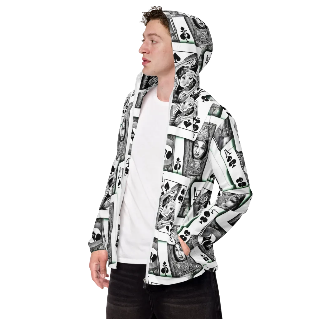 Intense, By Bunny Yeager on Men's Windbreaker — Left Front