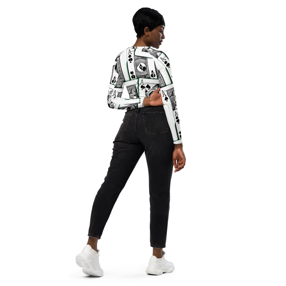 Intense, By Bunny Yeager on Long Sleeve Crop Top — Right Back
