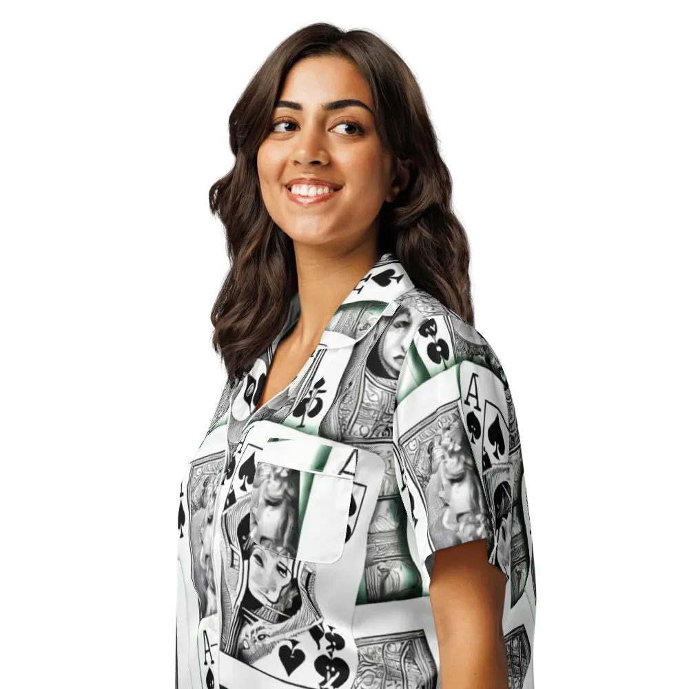 Intense, By Bunny Yeager on Women's Short Sleeve Pajama Top — Left Front