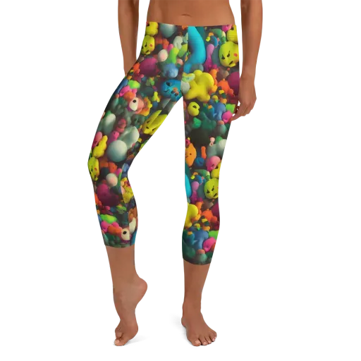 Bubble Pop Art on a Capri Leggings