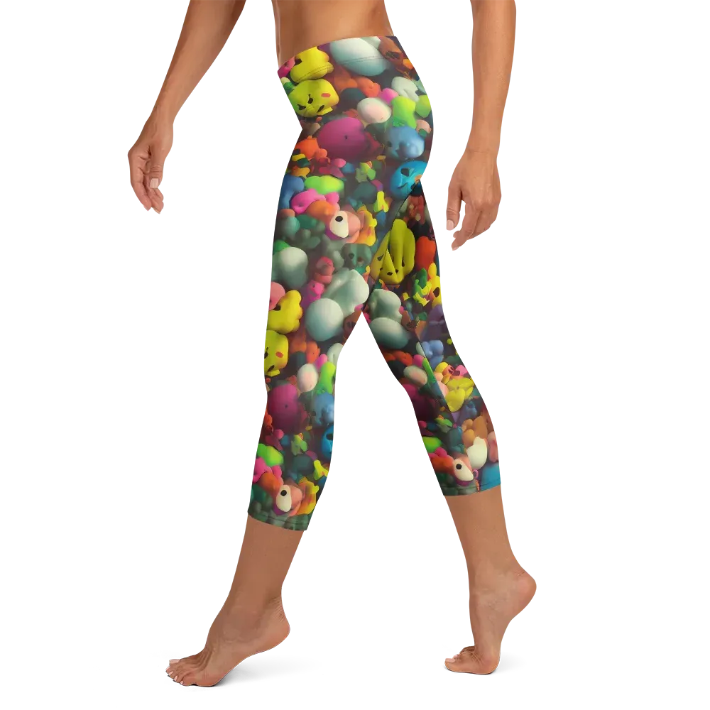 Bubble Pop Art on Capri Leggings — Left
