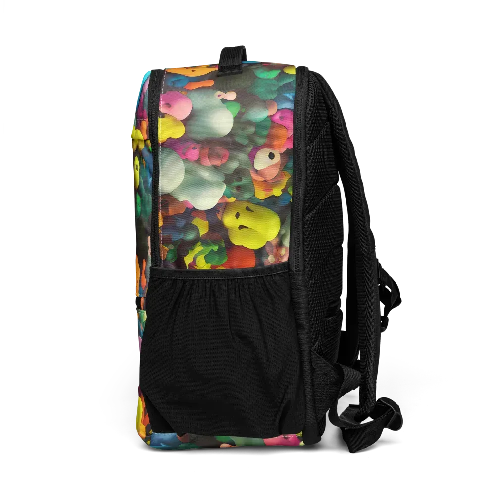 Bubble Pop Art on Utility Backpack — Left