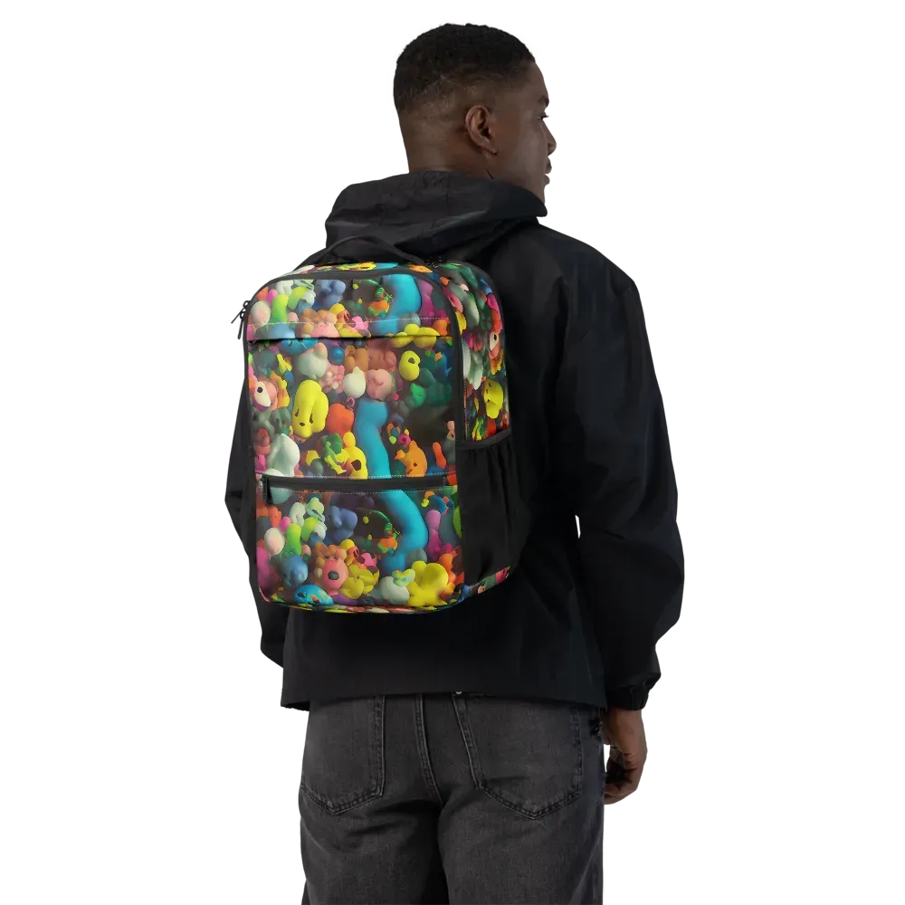 Bubble Pop Art on Utility Backpack — Back