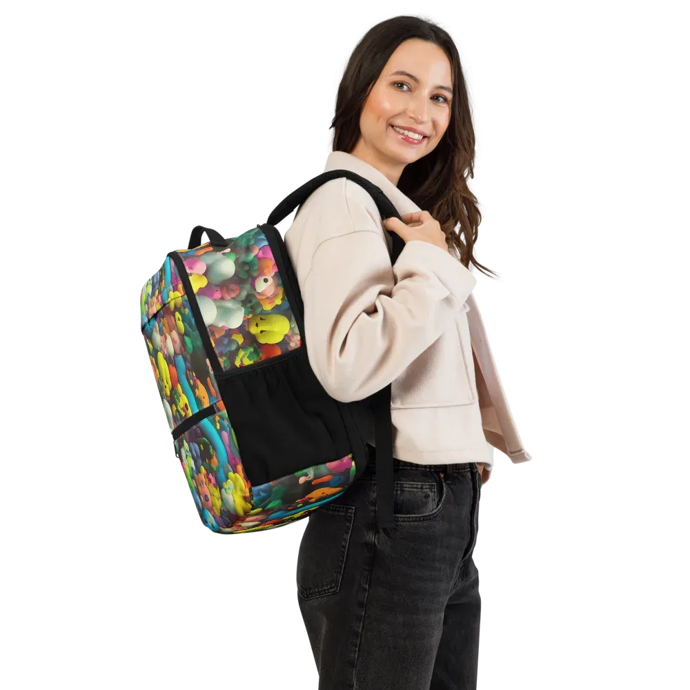 Bubble Pop Art on Utility Backpack — Right