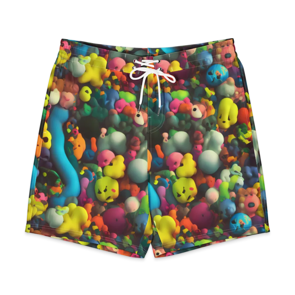 Bubble Pop Art on Men's Board Shorts — Front
