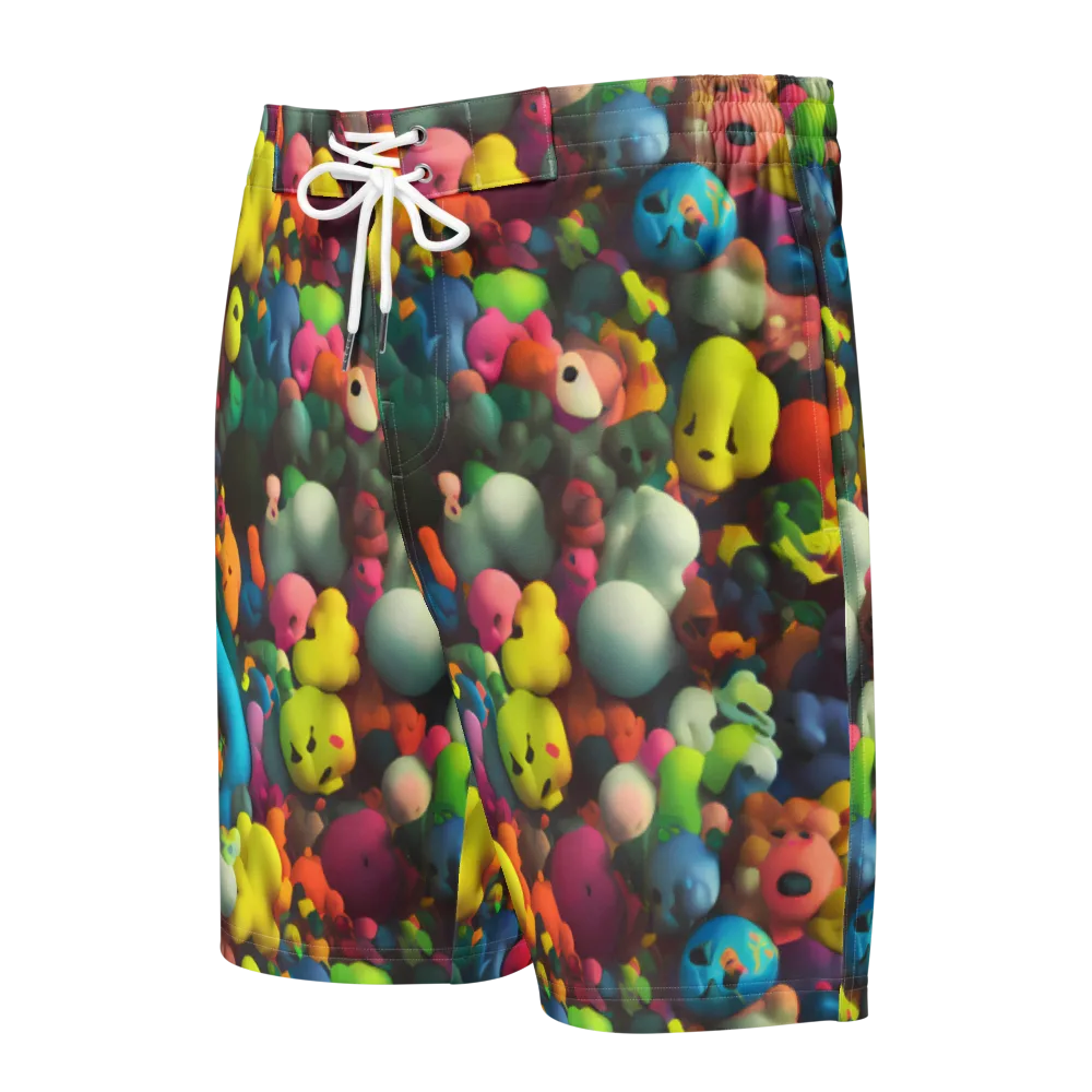 Bubble Pop Art on Men's Board Shorts — Front