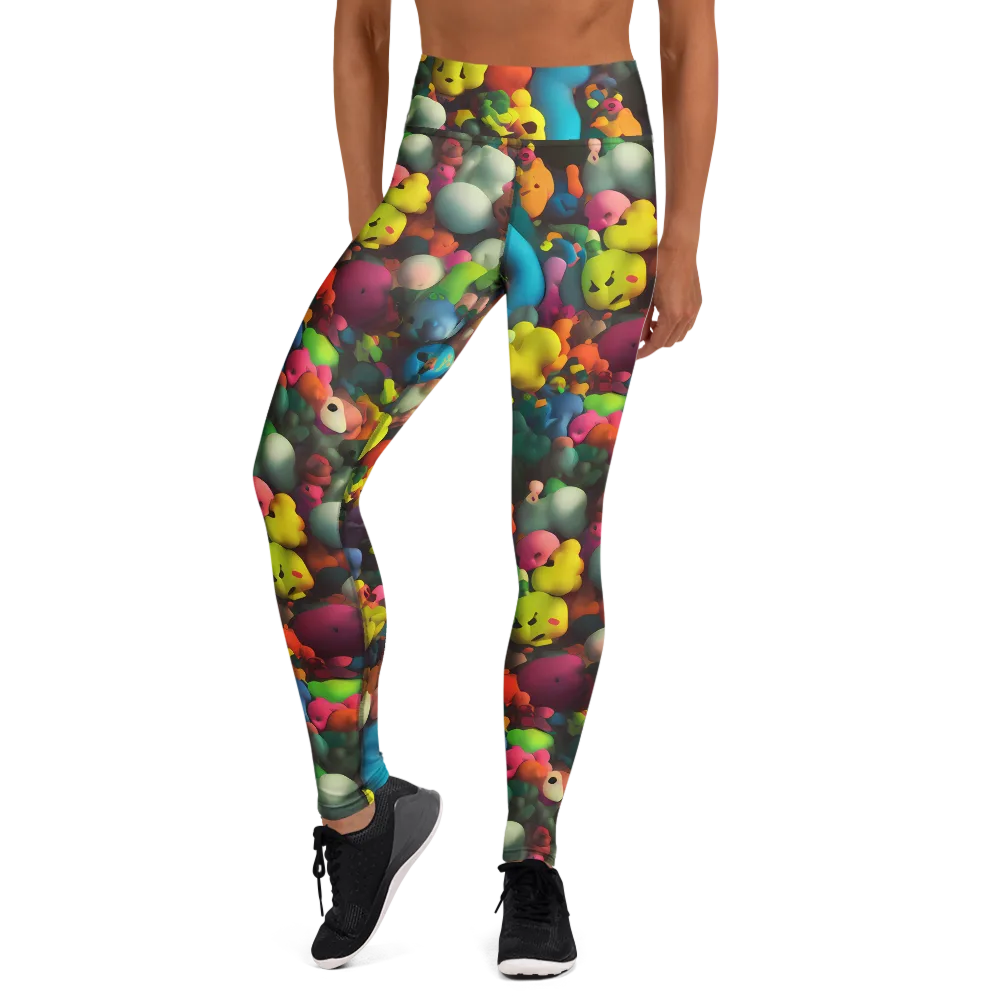 Bubble Pop Art on Yoga Leggings — Front
