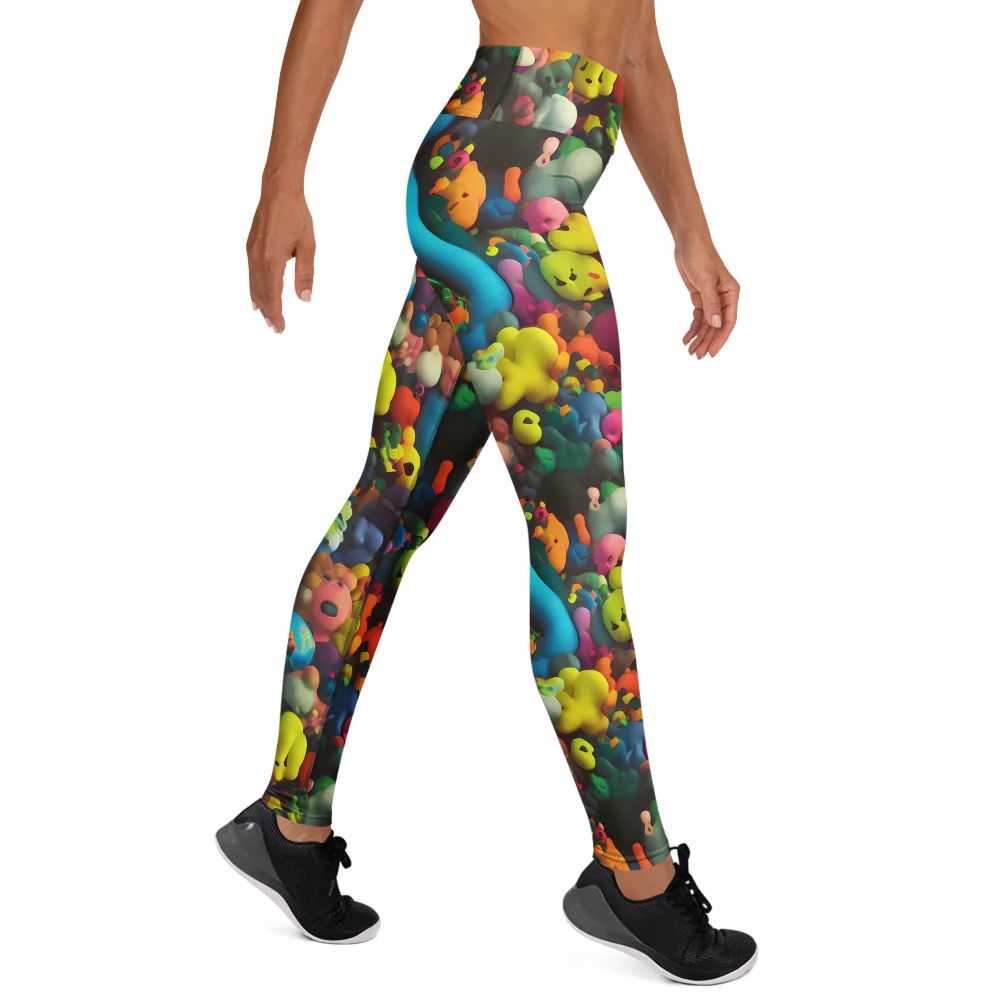 Bubble Pop Art on Yoga Leggings — Right
