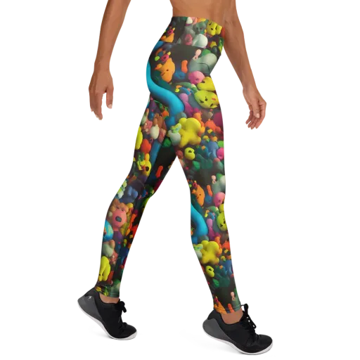 Bubble Pop Art on a Yoga Leggings