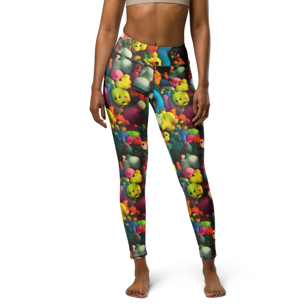 Bubble Pop Art on Yoga Leggings — Front