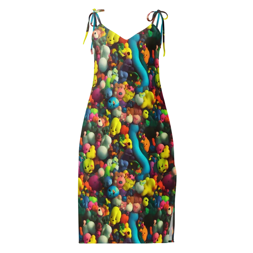 Bubble Pop Art on Slip Dress — Front