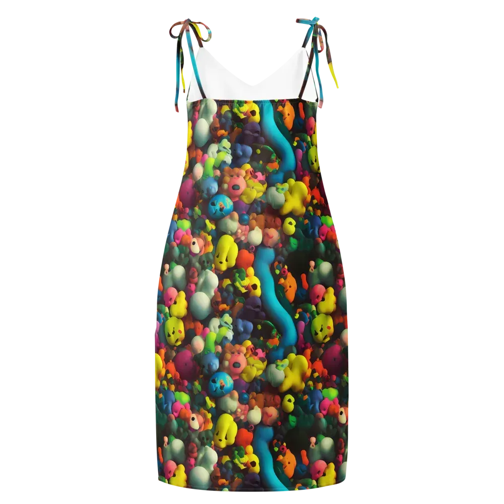 Bubble Pop Art on Slip Dress — Back