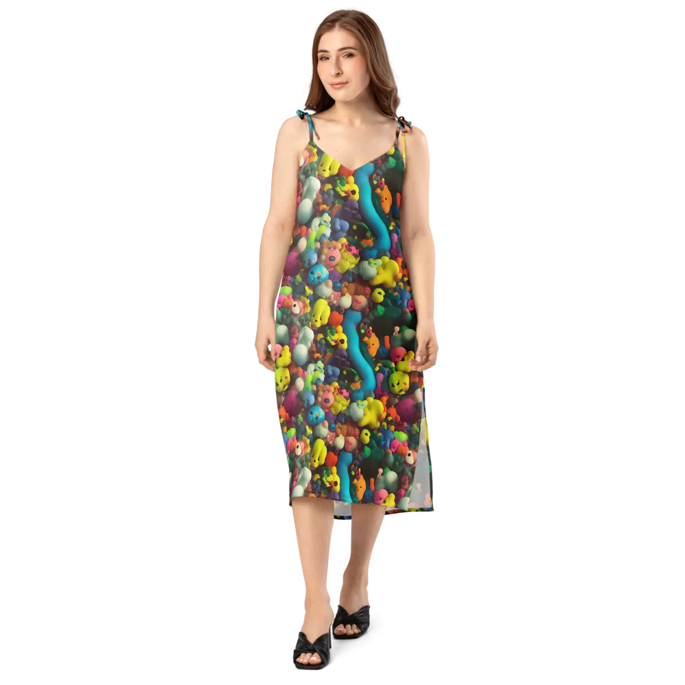 Bubble Pop Art on Slip Dress — Front