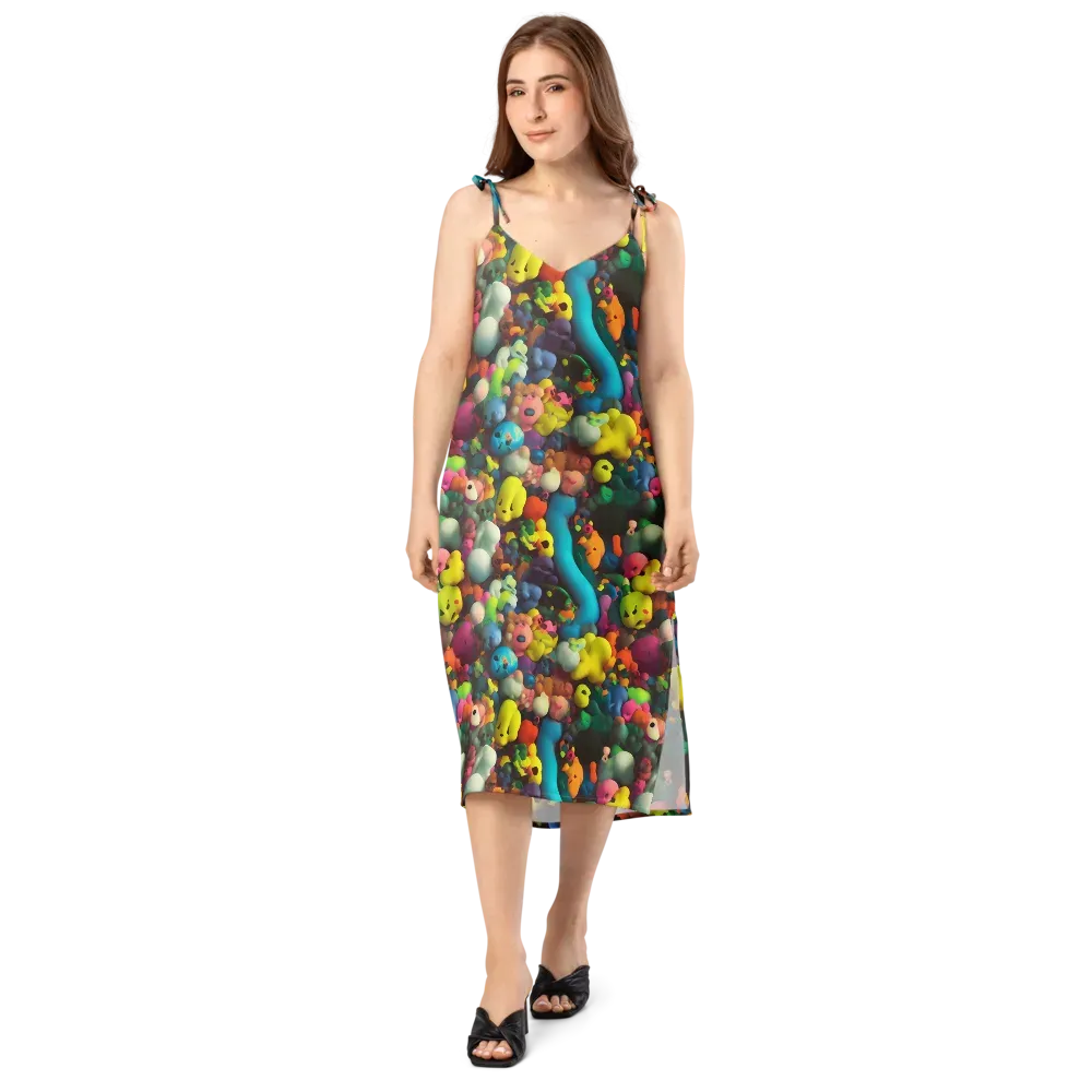 Bubble Pop Art on Slip Dress — Front