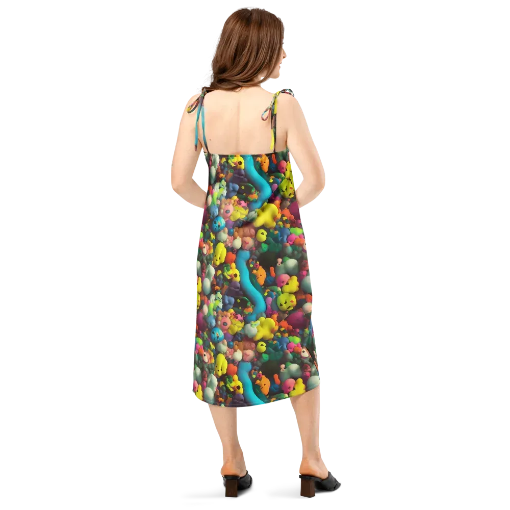 Bubble Pop Art on Slip Dress — Back