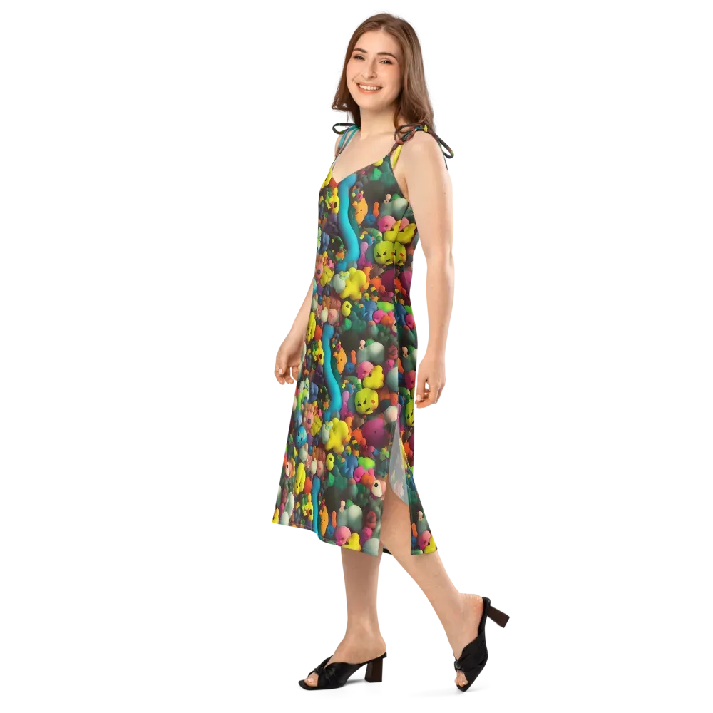 Bubble Pop Art on Slip Dress — Left Front