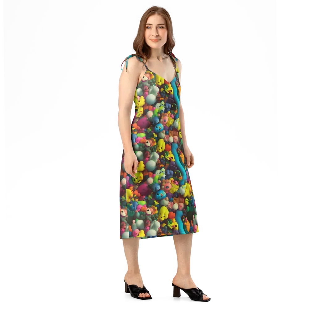 Bubble Pop Art on Slip Dress — Right Front