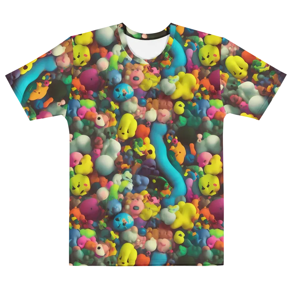 Bubble Pop Art on Men's Cotton Crew Neck T-Shirt — Front