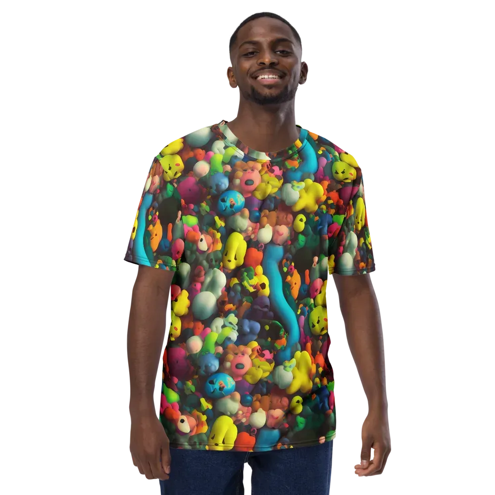 Bubble Pop Art on Men's Crew Neck T-Shirt — Front