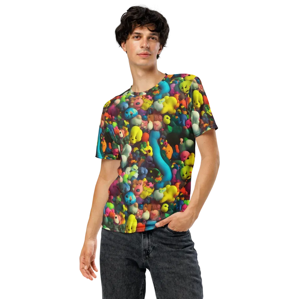 Bubble Pop Art on Men's Crew Neck T-Shirt — Front