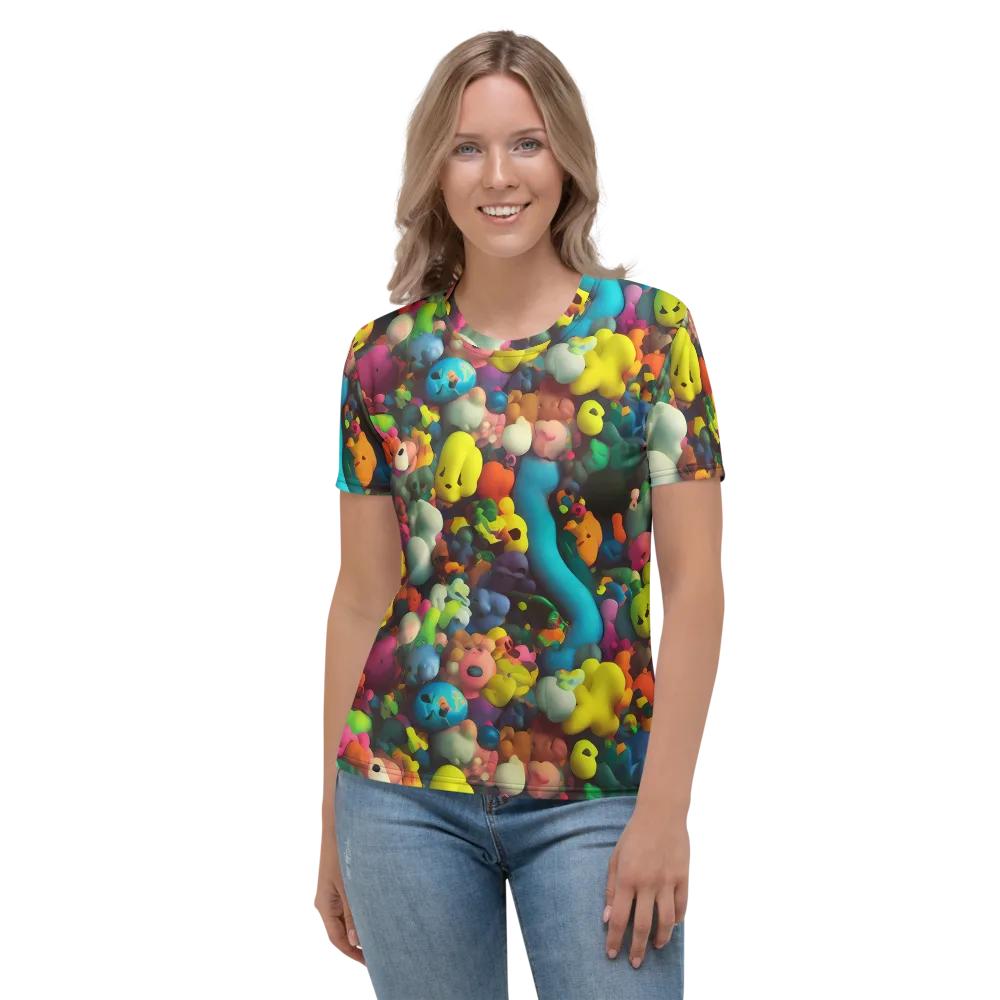 Bubble Pop Art on Women's Crew Neck T-Shirt — Front