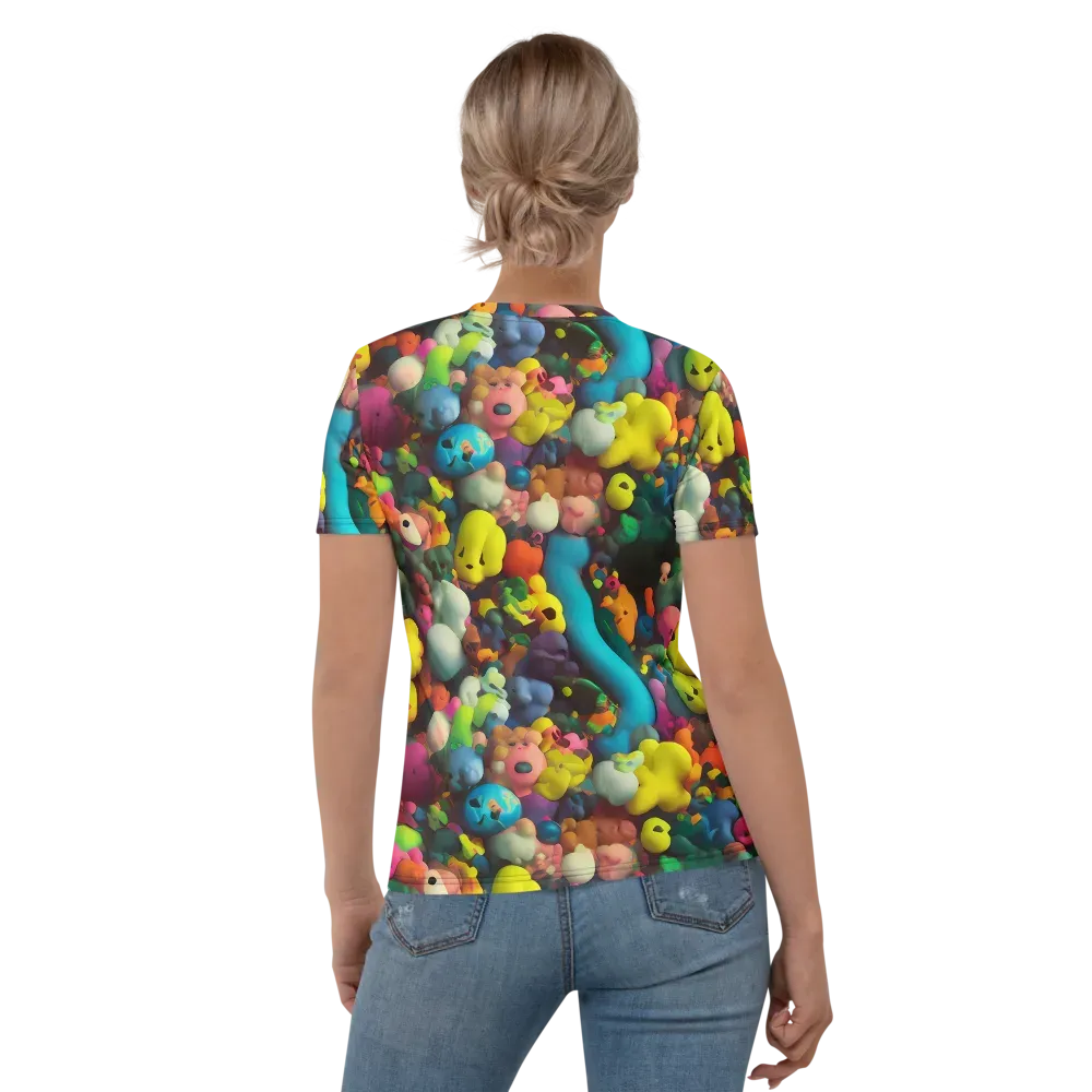Bubble Pop Art on Women's Crew Neck T-Shirt — Back