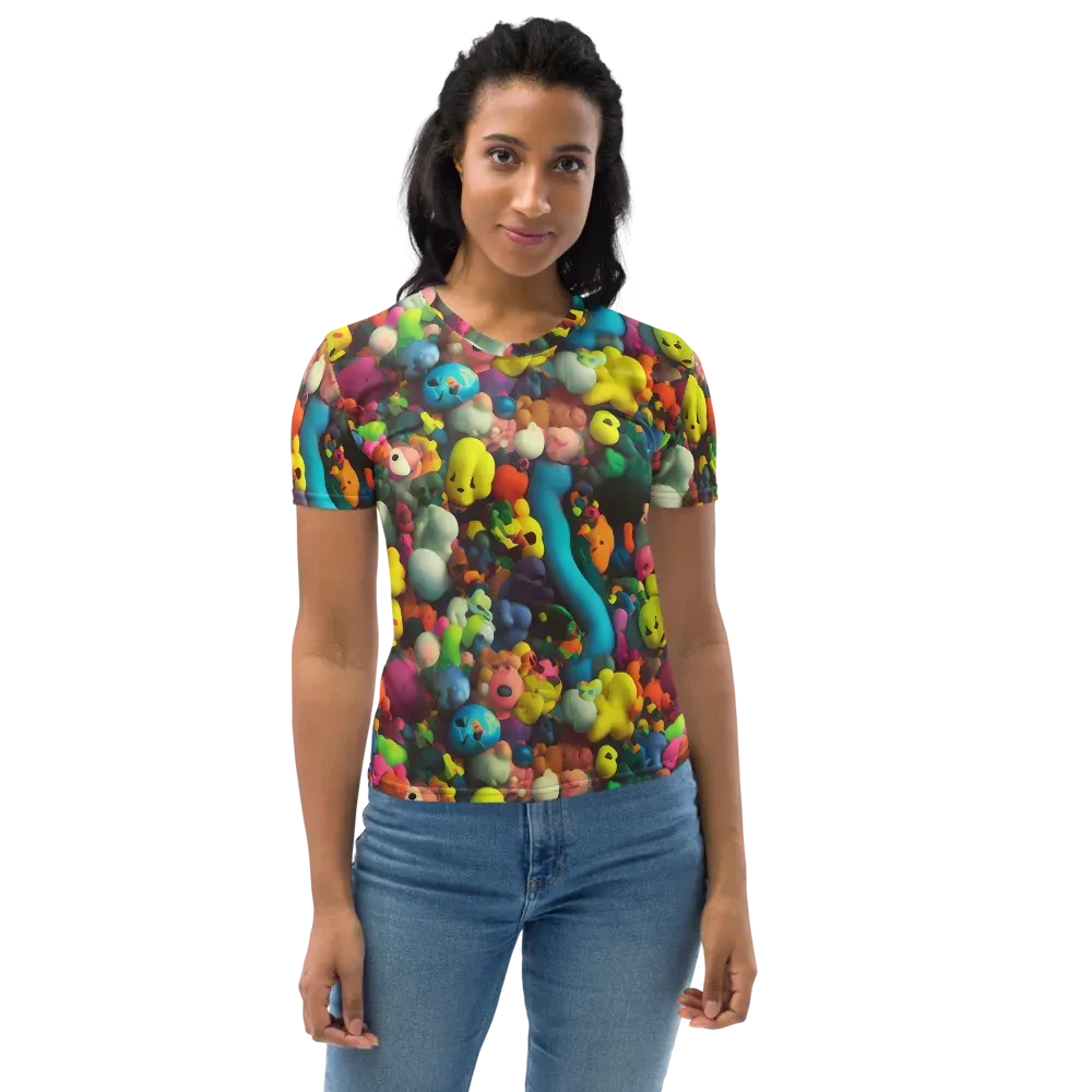 Bubble Pop Art on Women's Crew Neck T-Shirt — Front