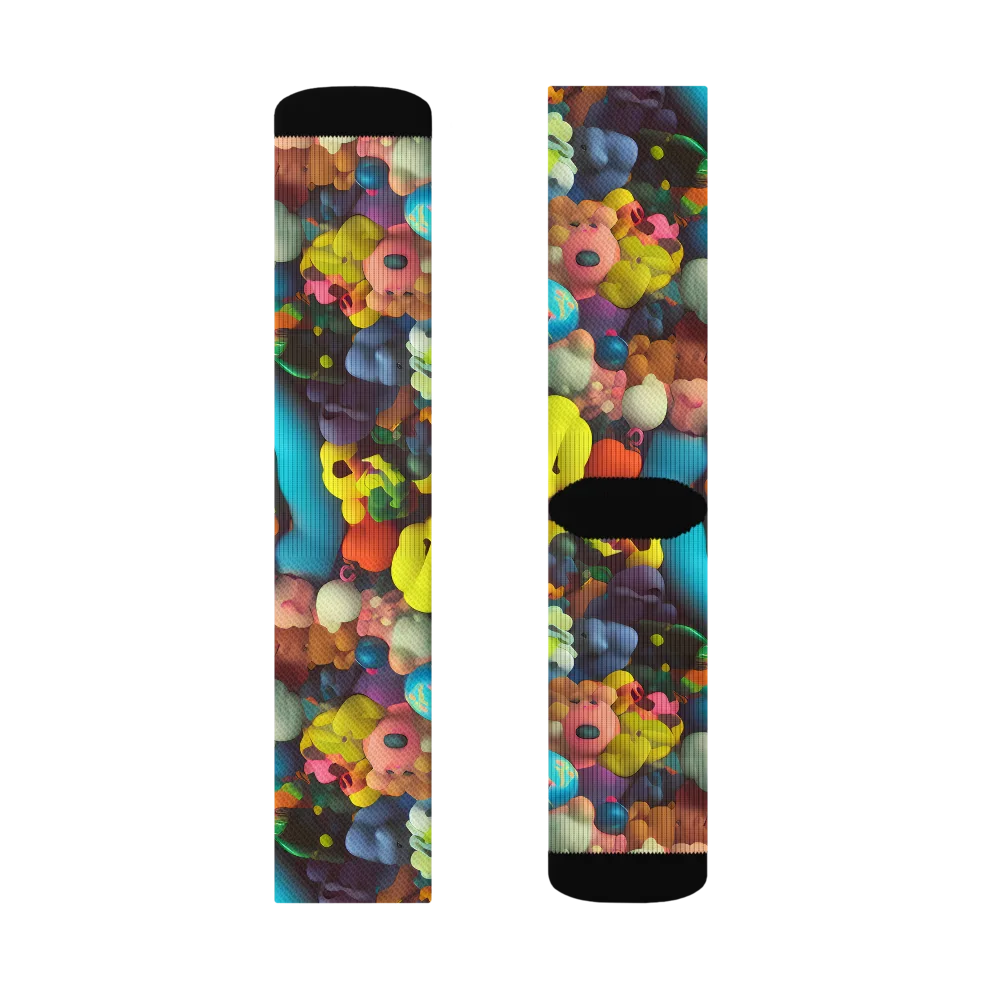 Bubble Pop Art on Socks — Left Sock