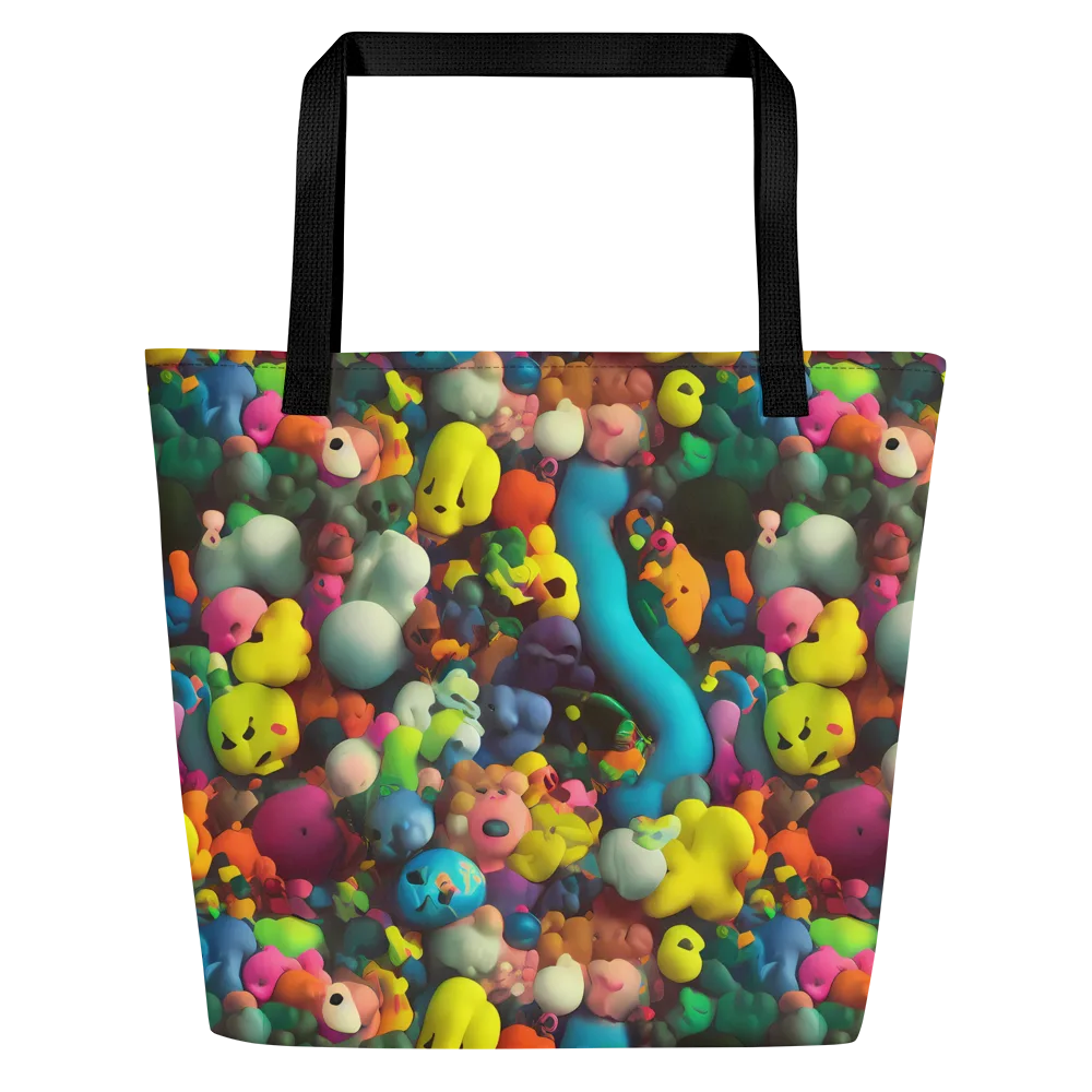 Bubble Pop Art on Large Tote Bag W/ Pocket — Front