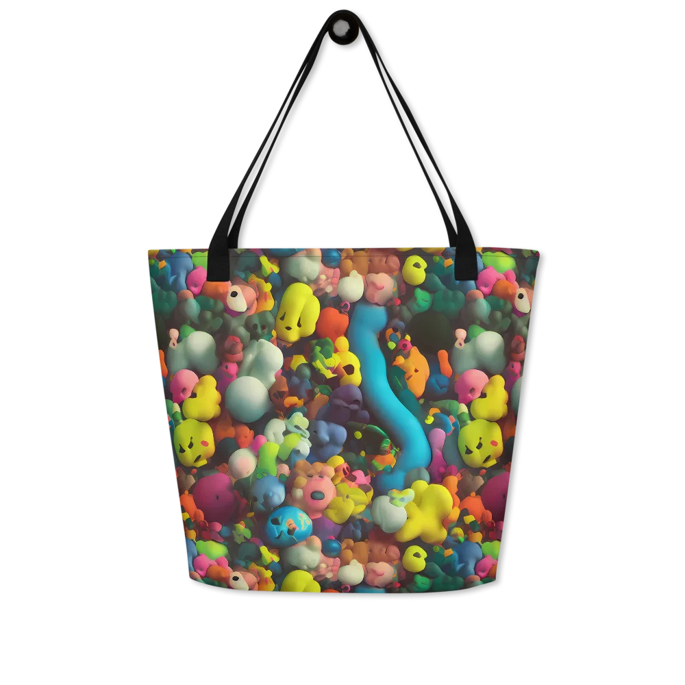 Bubble Pop Art on Large Tote Bag W/ Pocket — Front