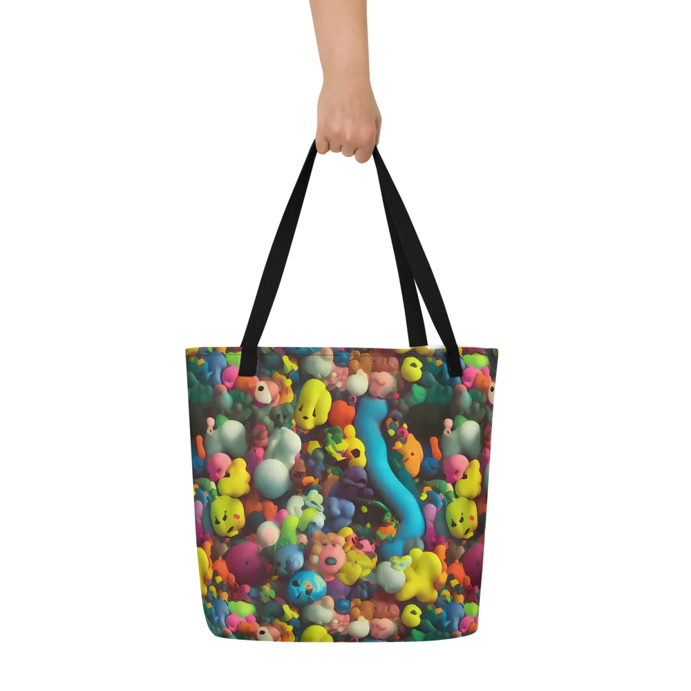 Bubble Pop Art on Large Tote Bag W/ Pocket — Front