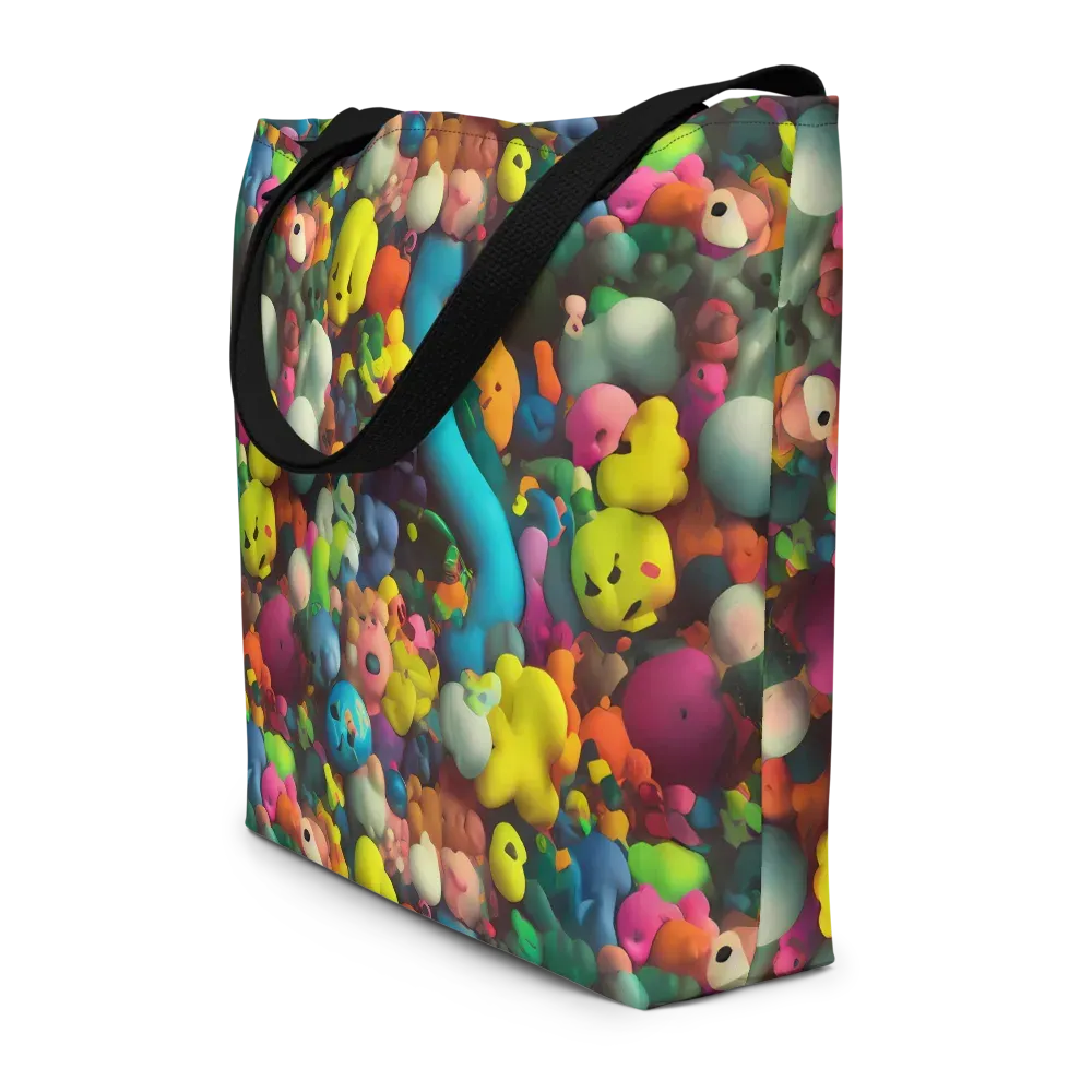 Bubble Pop Art on Large Tote Bag W/ Pocket — Front