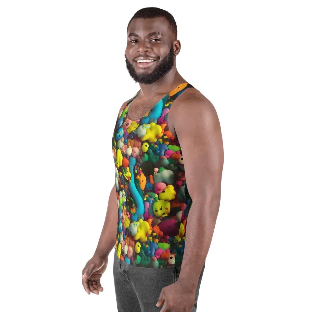 Bubble Pop Art on Men's Tank Top — Left Front