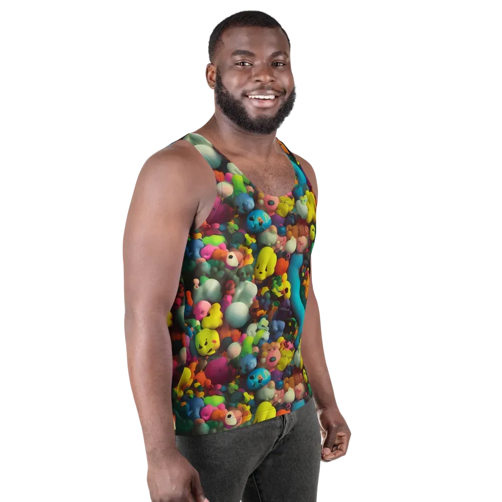 Bubble Pop Art on Men's Tank Top — Right Front