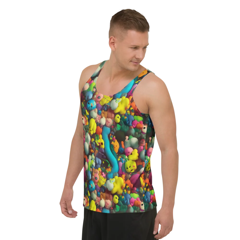 Bubble Pop Art on Men's Tank Top — Left Front