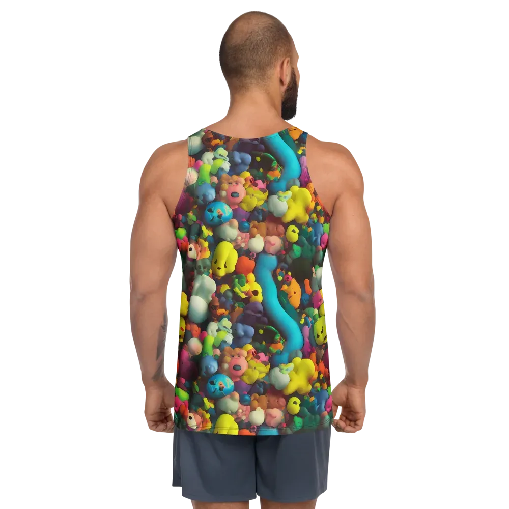 Bubble Pop Art on Men's Tank Top — Back